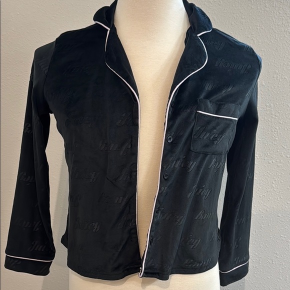 Juicy Couture Black and Pink Pajama Set with Classic Design - Picture 1 of 5